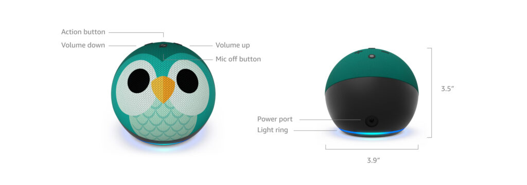 Echo Dot 5th Gen Kids Owl 10