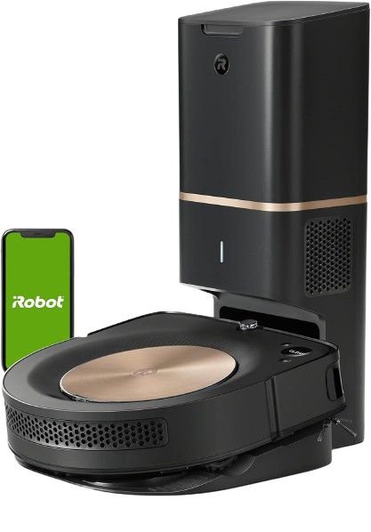 iRobot Roomba vacuum cleaner with a phone