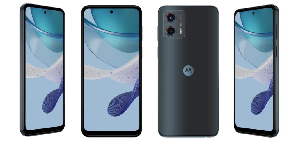 a front and back view of a Motorola Moto G 5G smartphone